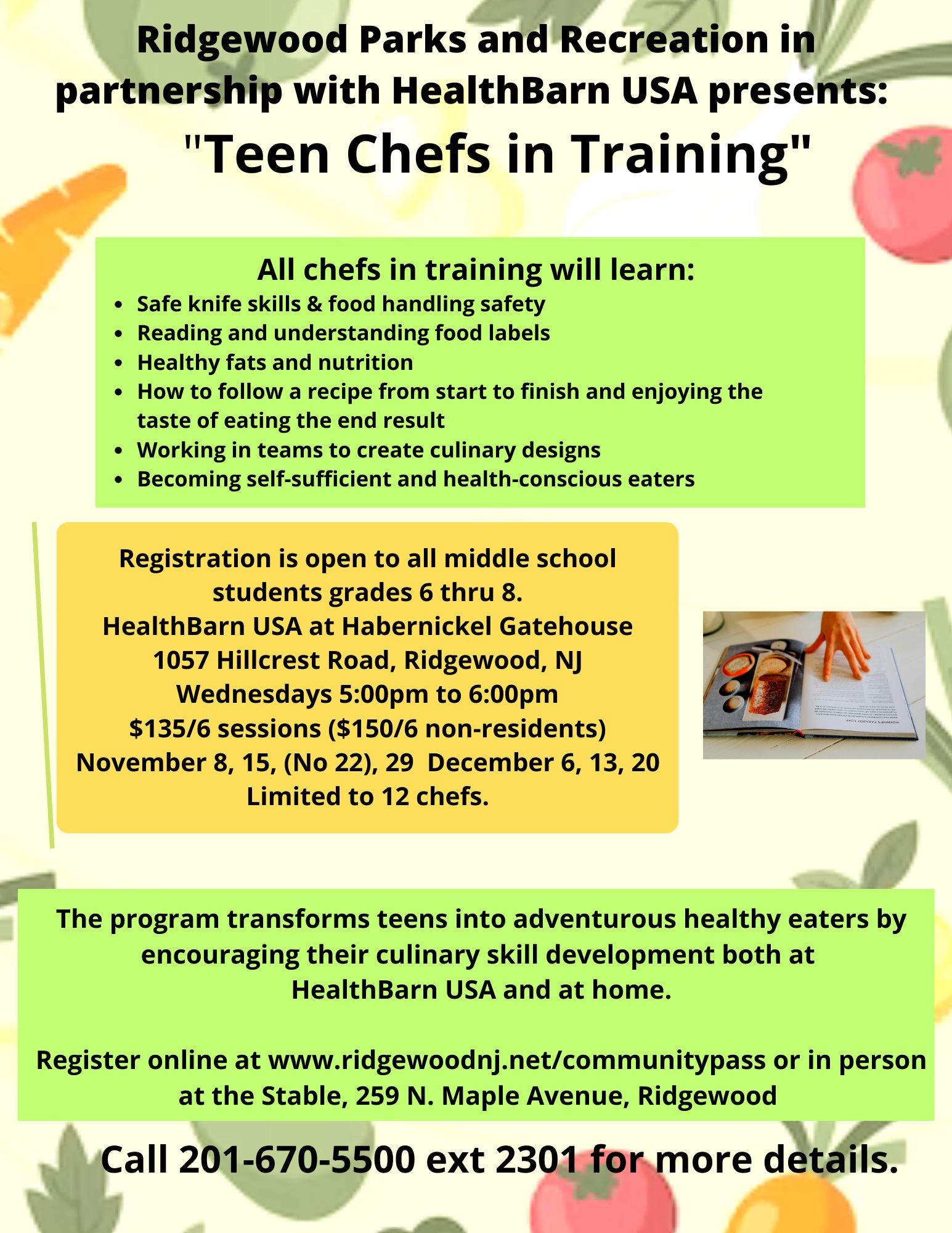 Teen Chefs in Training September 2023